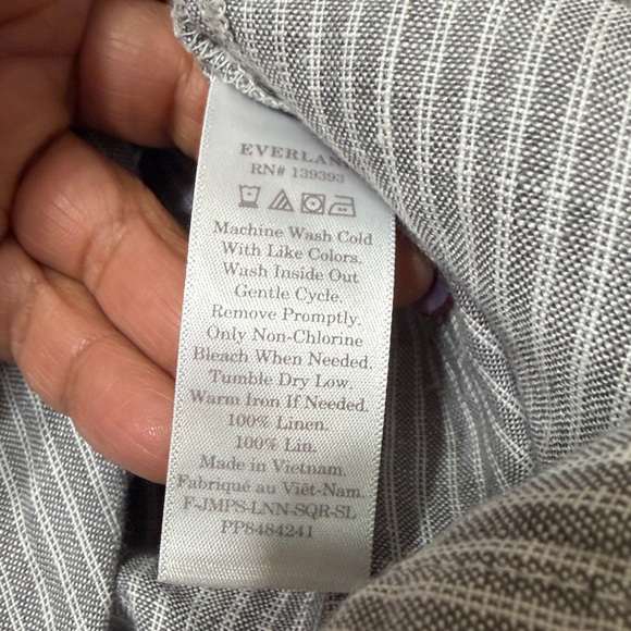 Everlane linen striped jumpsuit - Picture 8 of 9